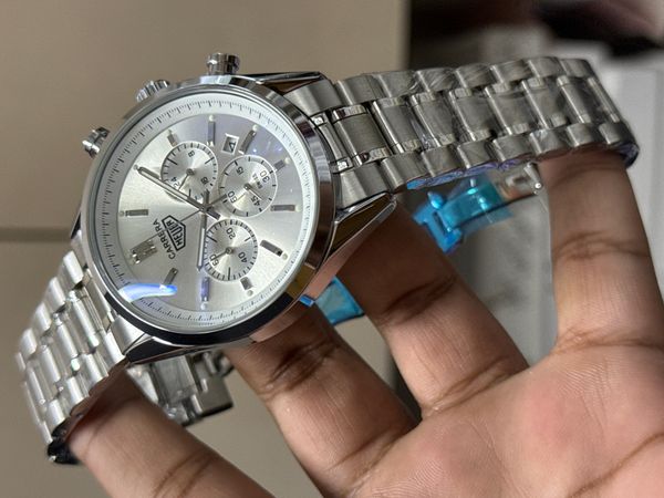 TAG CHAIN 3 CHRONO WHITE DIAL