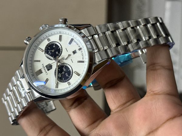 TAG CHAIN 2 CHRONO SILVER BODY WHITE DIAL BLACK SUB