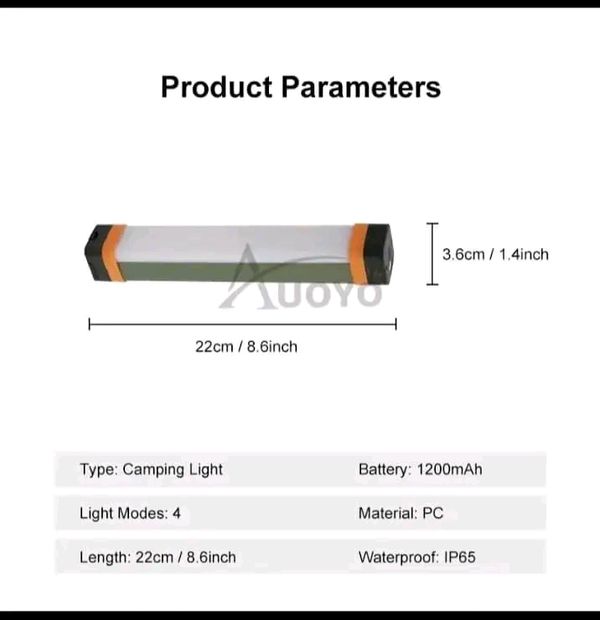🔥Auoyo Camping Light Tube Mosquito Repellent Lamp USB Rechargeable Flas-hlight... - Image 6