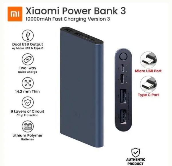 Mi 10000mAh Power Bank V3 USB-C Fast charge 18W