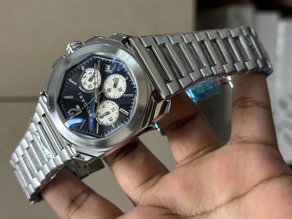 BVLGARI CHAIN BLACK PLAIN DIAL WHITE SUB