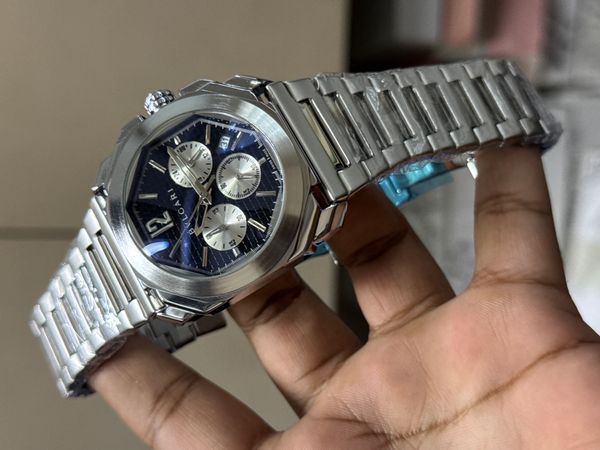BVLGARI CHAIN BLACK WAFFLE DIAL WHITE SUB