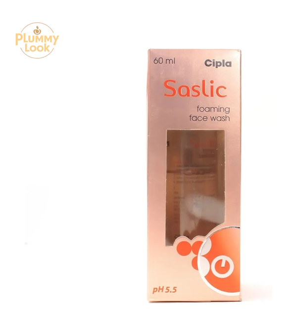 Cipla Saslic Foaming Face Wash | pH 5.5 | Salicylic acid | Acne Prone Skin | Oily skin | 60ml