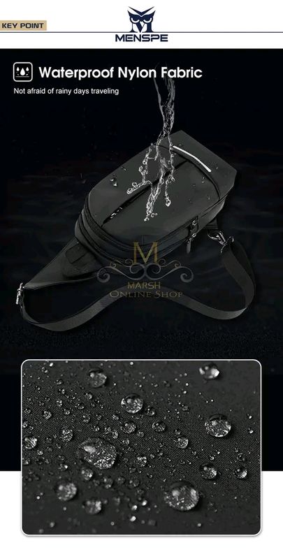 💥MENSPE Men's Chest Bag Cross Body Bag Pouch Bag Travel Shoulder Bag - Image 6