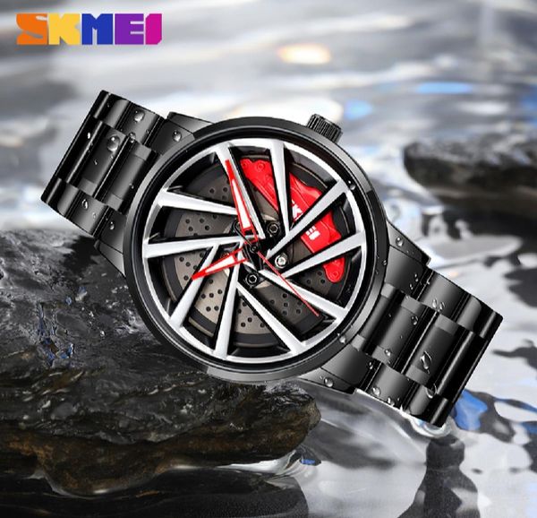 SKMEI 1990 Fashion Creative Cool Black Watch Cutout Concept original