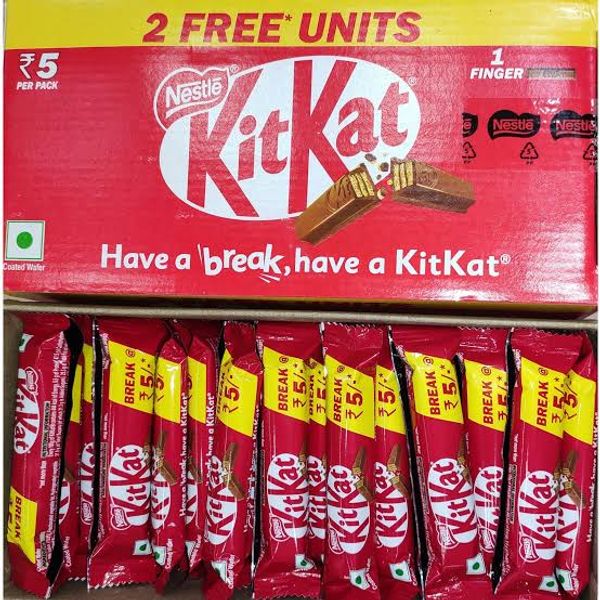 KitKats 1Finger 7.4g × 60 Pcs Chocolate Bar ( Indian)