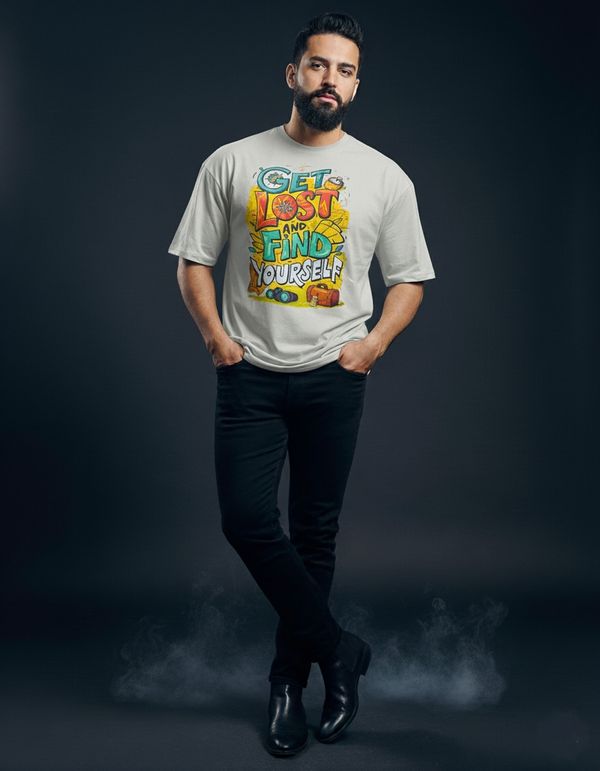 Gonji Graphic Drop Shoulder T-Shirt