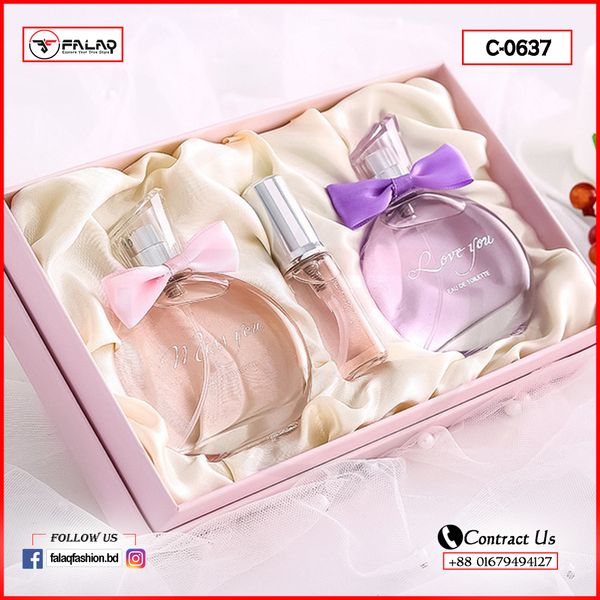 Perfume Set For Women (40ml X 2pcs & 1pcs X 10ml)= Total 90ml 0637