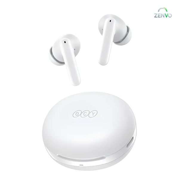 QCY T13 ANC 2 Truly Wireless Earbuds – White Color