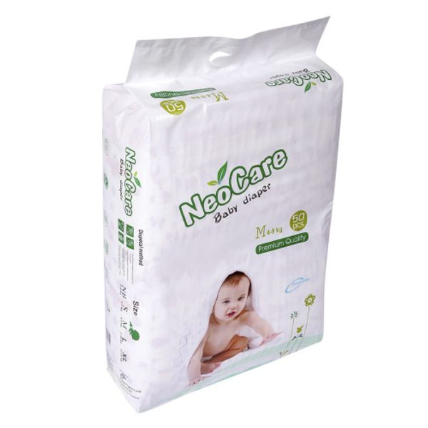 NEOCARE M Size 50pcs Premium Belt Diaper for 4 to 8kg Babies