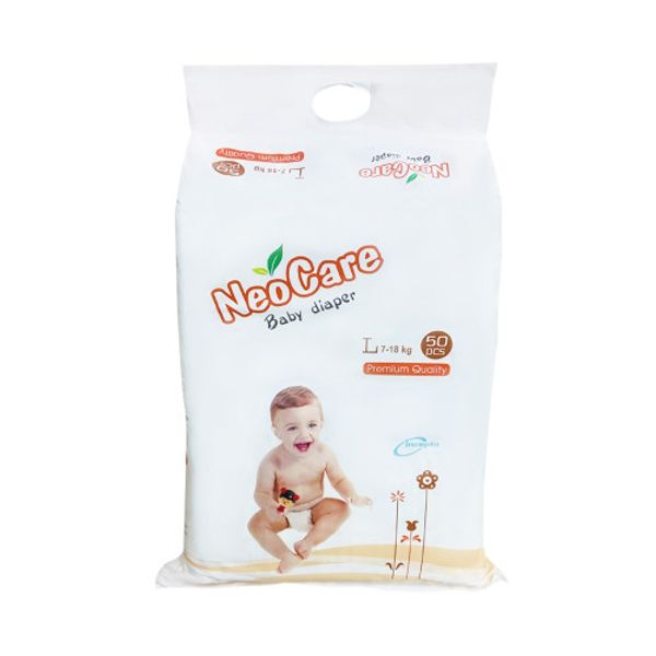 NEOCARE L Size 50pcs Premium Belt Diaper for 7 to 18kg Babies