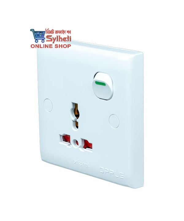 Kitty Opple 3 Pin Socket with Switch 13 A