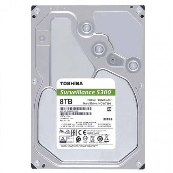 Toshiba HDWT380UZSVA S300 8TB 3.5" Surveillance HDD