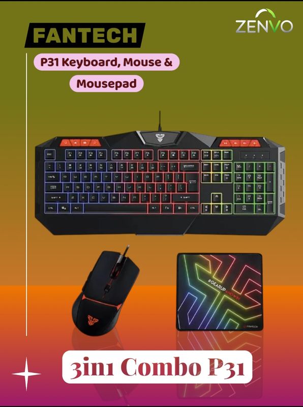 Fantech P31 Keyboard, Mouse & Mousepad Combo