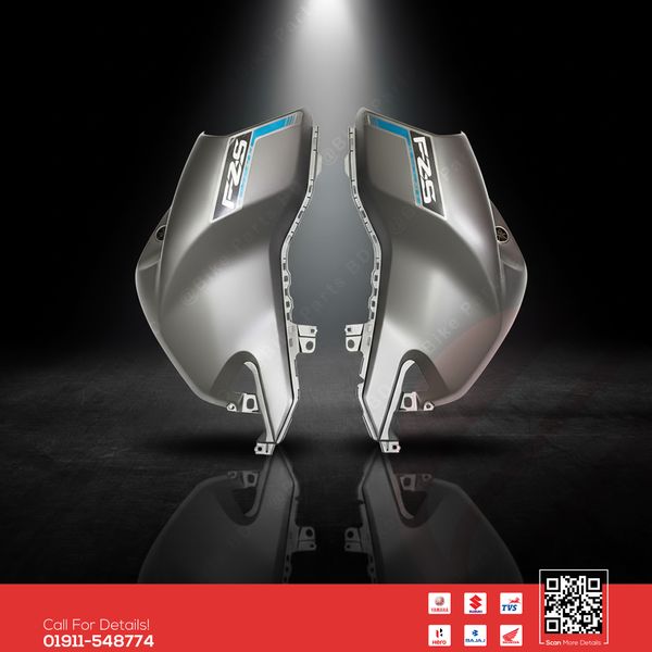 Tanky Box (2D-Mat Grey) for Yamaha FZS V3 (Mat Grey) bike.