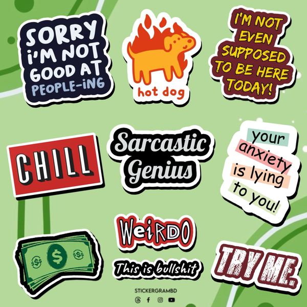 Sarcastic Sticker Set 05