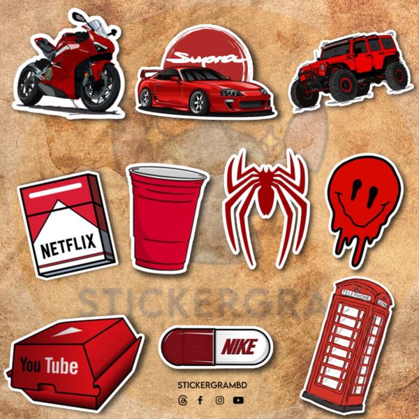 Red Sticker Set 01
