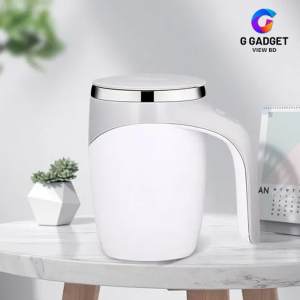 Multi-Functional Magnetized Stirring Cup- White Color