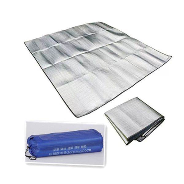 Double-Sided Aluminum Film Moisture-Proof Mat – Thickened Beach Mat for Camping, Lunch Breaks, and Emergency Use