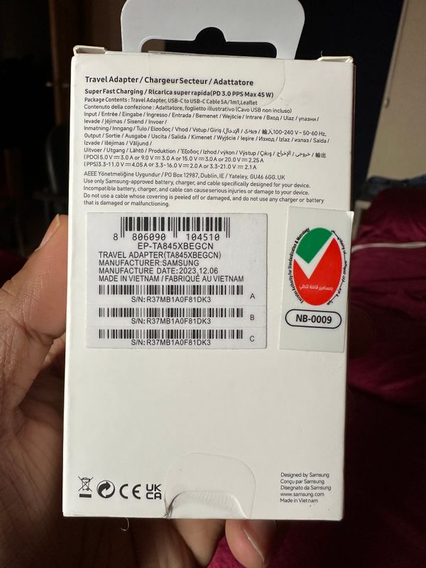 Samsung 45W PD Super Fast Power Adapter