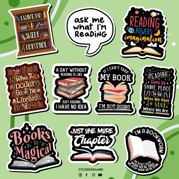 Book Lover Sticker Set 01