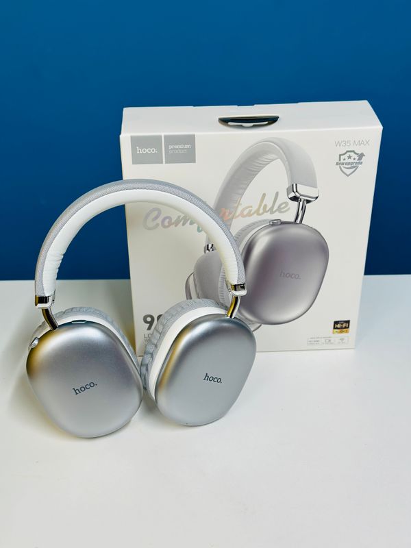 Hoco W35 Max Wireless Headphone- Silver Color - Image 10