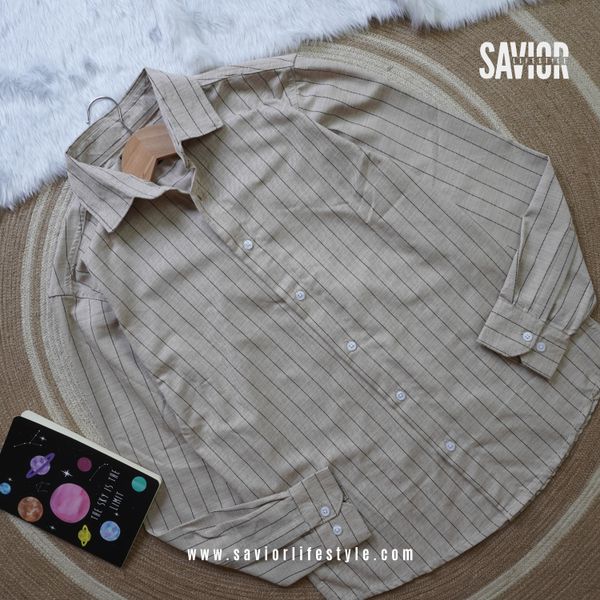 Sand Grid - Old Money Full Sleeve Shirt