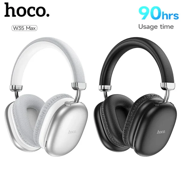 Hoco W35 Max Wireless Headphone- Black Color - Image 2