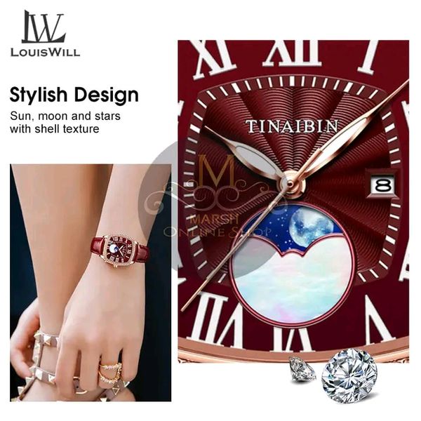 💥LouisWill Ladies Watch Fashion Quartz Watch Diamond Watches - Image 5
