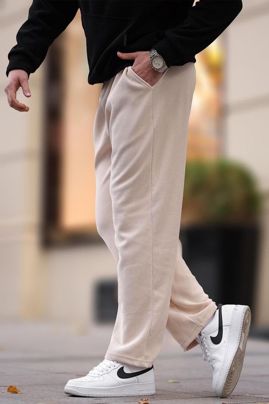premium semi-baggy ribbed trousers!!