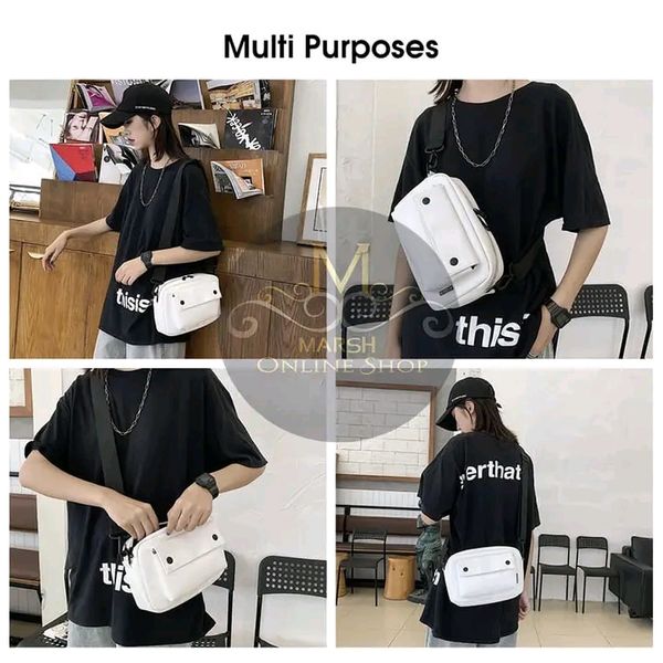 💥LouisWill Men Bag Shoulder Bag Crossbody Bag Men's Splash Proof Bag PU Large - Image 7