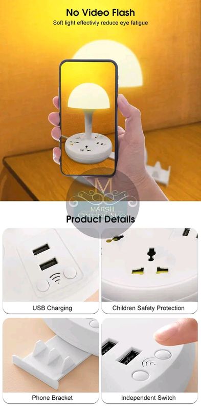 💥Doomhot Row socket Lamp Multifunctional European Standard Perforated Night Light - Image 7