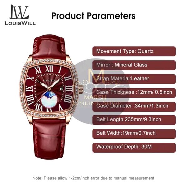 💥LouisWill Ladies Watch Fashion Quartz Watch Diamond Watches - Image 3
