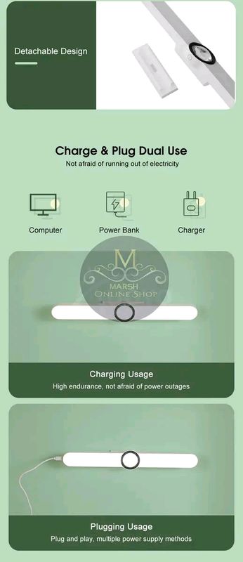 💥Auoyo Magnetic Study Lamp Dual Mode Switch Magnetic Absorption Three Color Reading Desk Lamp - Image 8