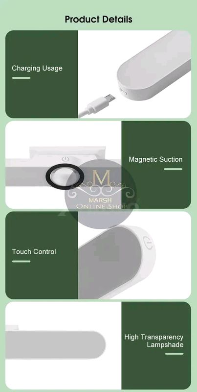 💥Auoyo Magnetic Study Lamp Dual Mode Switch Magnetic Absorption Three Color Reading Desk Lamp - Image 9