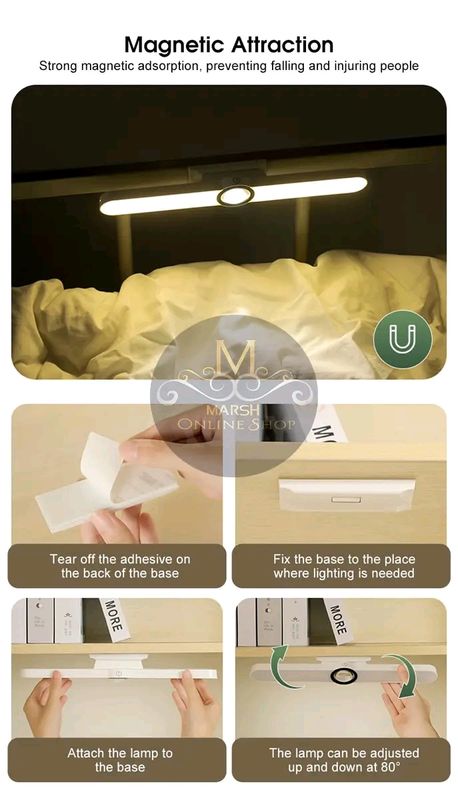 💥Auoyo Magnetic Study Lamp Dual Mode Switch Magnetic Absorption Three Color Reading Desk Lamp - Image 10