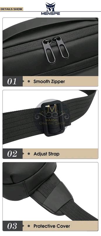 💥MENSPE Men Chest Bags Waist Pack Cross Body Bags - Image 9