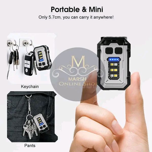 💥Outtobe Mini Keychain Light Portable Pocket Flashlight Aluminum Key Chain Lamp - Image 5