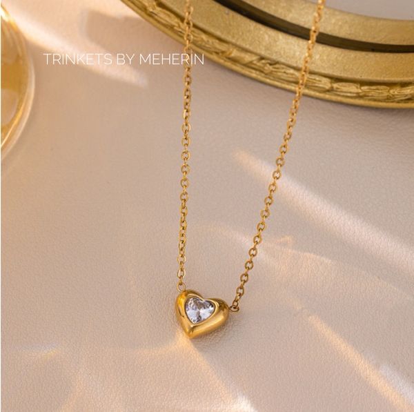 Mini heart with stone neckpiece
