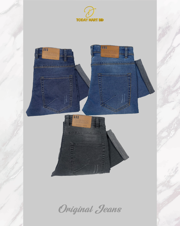 Jeans Pant 3 Pcs Combo (Light Blue+Dark Blue+Dark Ash) - 253070 - Image 4