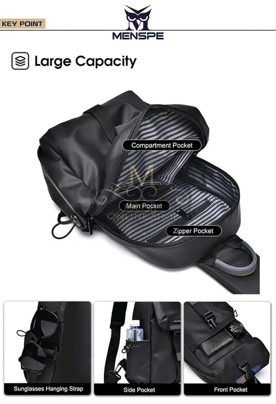 💥MENSPE Fashion Men Crossbody Bags Chest Bags for Men Sling Bag Fashion Pouch Bag - Image 10