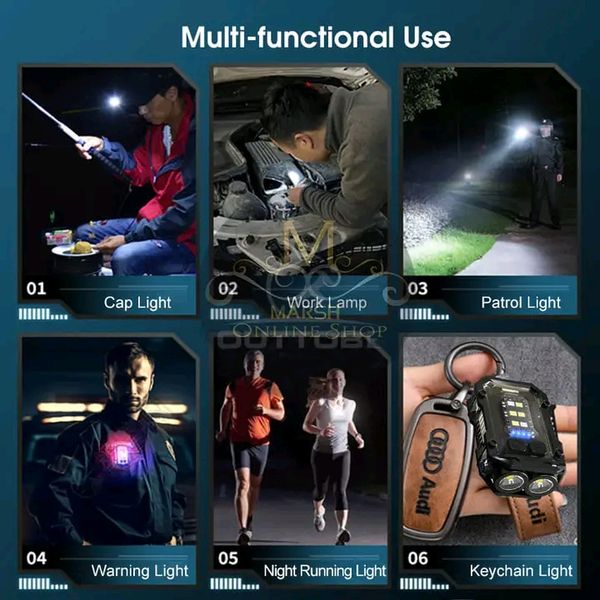 💥Outtobe Mini Keychain Light Portable Pocket Flashlight Aluminum Key Chain Lamp - Image 3