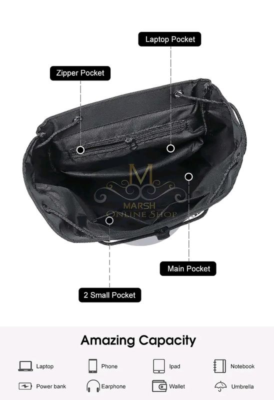 MENSPE Men Laptop Backpack Large Capacity Business Bag College Backpack Waterproof Travel Backpack - Image 5