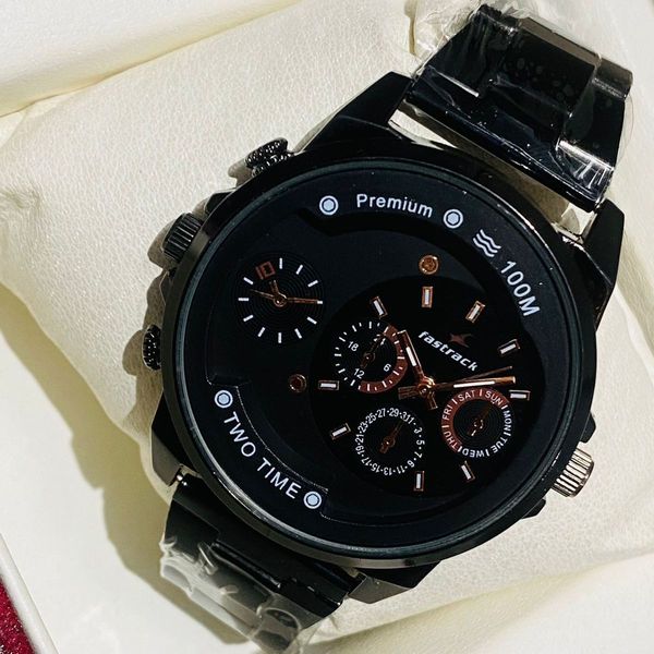 Fastrack Two-Time Chain Analog Sports Watch for Men – Round Dial