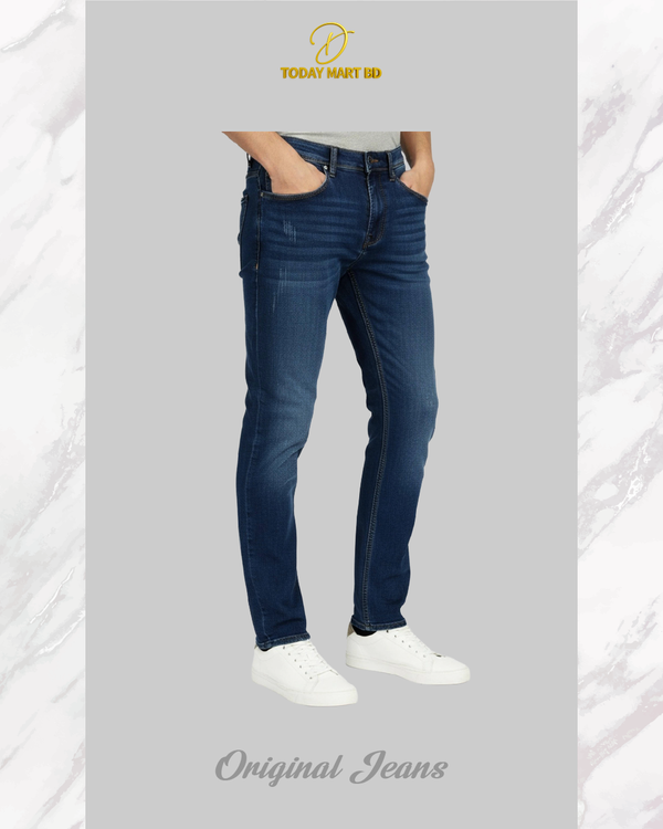 Jeans Pant - 1 Pcs Dark Blue Wash Denim Pant - 253064 - Image 2