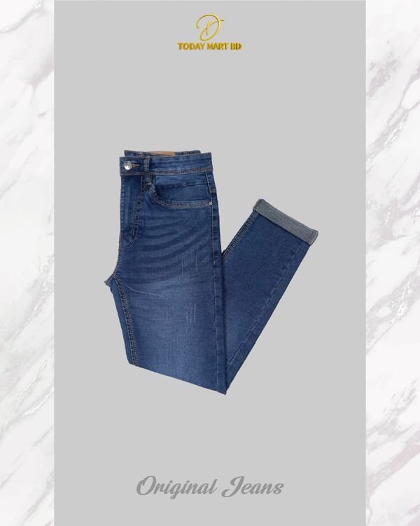 Jeans Pant - 1 Pcs Dark Blue Wash Denim Pant - 253064 - Image 3
