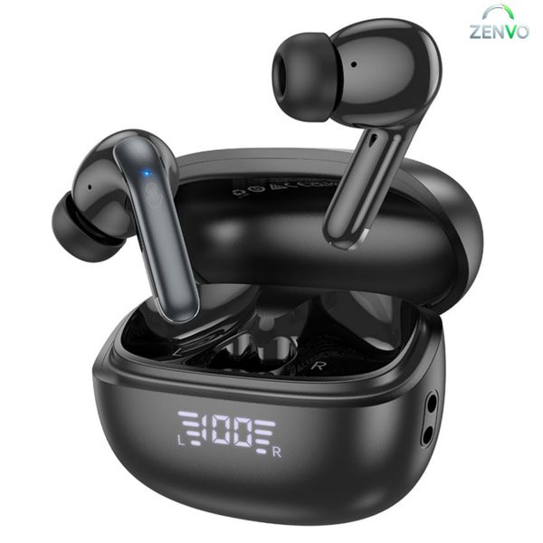 HOCO EQ5 ANC+ENC Bluetooth 5.3 Wireless Earphone – Black Color