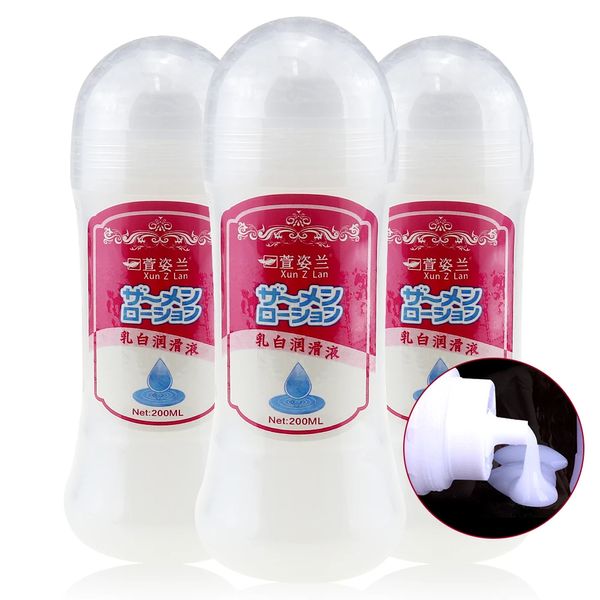 200ML Milky Cream Lubricant Lmitation Sperm Semen Sex Lube Water-Based Sex Oil Vaginal Anal Lubricants Gel Adult Sex Product Gay