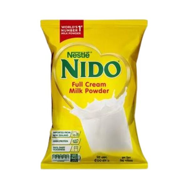 Nestle Nido Full Cream Milk Powder Pouch 500 gm 500gm(নেসলে নিডো ফুল ক্রিম মিল্ক পাউডার)