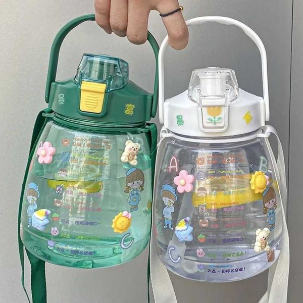 Food Grade Water Bottle or Mum PotLarge Capacity Easy To carryMultifunctional Way to Drink WaterCapacity 1300mlAll 4 Colours are Available 💗PinkBrown🤎💙Sky BluePurple💜